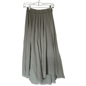 By Coco Made in Italy Linen Blend Gauze Maxi Skirt Elastic Waist xs